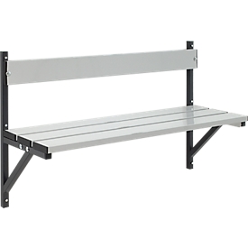 Wall bench, aluminium, 1015 mm wide, anthracite (RAL 7016)