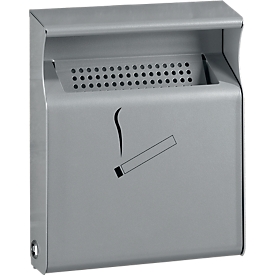 Wall-mounted ashtray, silver