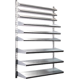 Wall shelf 9 VK Schäfer Shop Select, 9 shelves, L 1000 x W 640 x D 100/155/220 mm, without boxes
