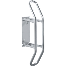 Wand-fietsenrek, 45° schuin links/rechts, voor banden tot B 55 mm, B 250 x D 200 x H 540 mm, staal, 1 parkeerplek
