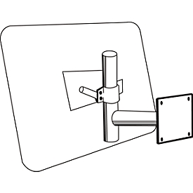 Wandarm, B 400 x H 500 mm, voor alle spiegelgroottes