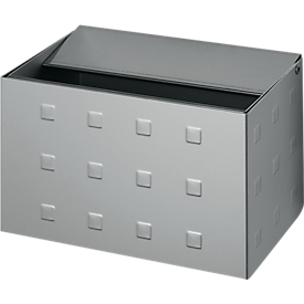 Wandasbak, B 200 x D 125 x H 125 mm, aluminium geanodiseerd