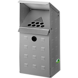 Wandasbak met dak, Aluminium geanodiseerd