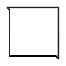 Wandgarderobe Functionals FRAME W, Stahl, schwarz