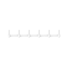 Wandgarderobe Functionals JUST 90 Chalk White, 18 Haken, bis 10 kg, Aluminium und Kunststoff, weiss