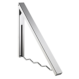 Wandkapstok, opvouwbaar, incl. bevestigingsmateriaal, ijzer, zilver-chroom