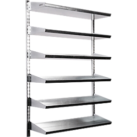 Wandregal 6VK, 6 Böden, ohne Sichtlagerkästen, L 1000 x B 640 x T 220 mm