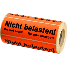 Warnetiketten, Nicht belasten!, 500 Stück