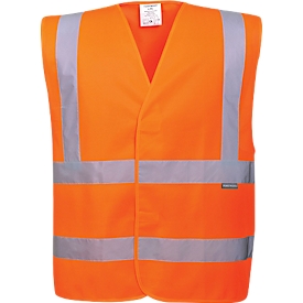 Warnweste Portwest C470, EN ISO 20471 Klasse 2, Reflexionsstreifen, Grösse XL, Polyester, orange