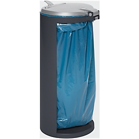 Waste collector with rear opening, anthracite, weight 8.75 kg