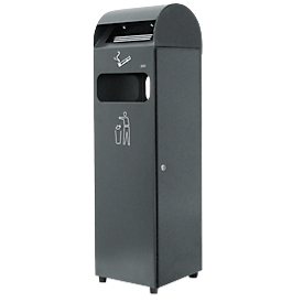 Waste container combination with ashtray attachment, Ashtray 3.0 litre, waste container 29 litres, anthracite