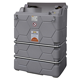 Waste oil tank CEMO CUBE Indoor, integrated collecting tray, 1000 l, filling funnel, level indicator, W 1200 x D 800 x H 1740 mm