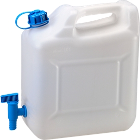 Water-jerrycan ECO, met kraan, 10 l, naturel