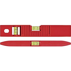 Waterpas TORPEDO 25 cm ABS rood ± 1 mm/m met magneet BMI