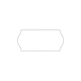 Wavy edge labels, 22 x 12 mm, 10 rolls, white (removable)