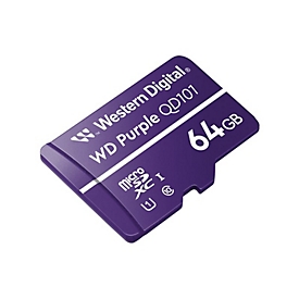 WD Purple WDD064G1P0C-85AEL0 - Flash-Speicherkarte - 64 GB - UHS-I U1 / Class10 - microSDXC - lila
