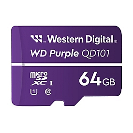 WD Purple WDD064G1P0C-85AEL0 - Flash-Speicherkarte - 64 GB - UHS-I U1 / Class10 - microSDXC - lila