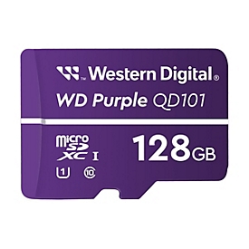 WD Purple WDD128G1P0C-85AEL0 - Flash-Speicherkarte - 128 GB - UHS-I U1 / Class10 - microSDXC - lila