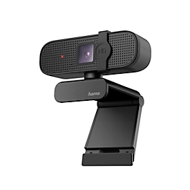 Webcam hama C-400, HD 1920 x 1080 px, kabelgebunden, USB-A, B 92 x T 55 x H 50 mm, schwarz
