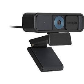 Webcam Kensington W2000, 1080p Full HD, für MS Teams/Zoom/Google Meet, omnidirektionales Mikrofon, schwenk-/neigbar, 2x Zoom, schwarz