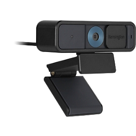 Webcam Kensington W2000, 1080p Full HD, pour MS Teams/Zoom/Google Meet, microphone omnidirectionnel, orientable/inclinable, 2x zoom, noir