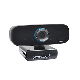 Webcam REDFLEXX REDCAM RC-250, Full HD, 1920 x 1080 px, USB 2.0, joint panoramique 360/90°, compression vidéo, noir