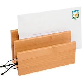 Wedo letter racks bamboo, 2 compartments, very robust