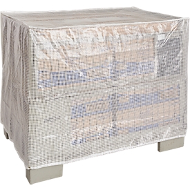 Weerbestendige afdekking voor palletbox, zonder ritssluiting, transparant