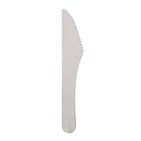 Wegwerpbestek Papstar Pure, mes, L 158 mm, biologisch afbreekbaar, gemaakt van FSC®-gecertificeerd papier, wit, 100 stuks