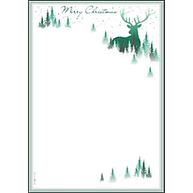 Weihnachtsmotiv-Papier "Christmas Forest", 90g-Feinpapier, 25 Blatt A4, Inkjet- & Laserdrucker