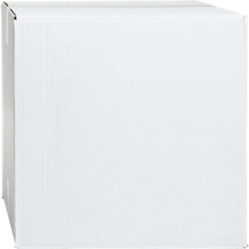 Weiße Wellpapp-Faltkartons, 1-wellig, 300 x 300 x 300 mm