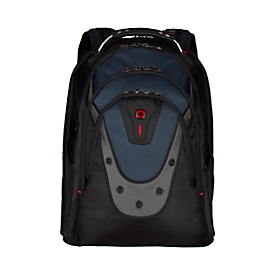 Wenger Ibex laptop rugzak, laptops van 15.6"-17.3", laptopvak, zijvakken van gaas, L 230 x B 340 x H 470 mm, 25 l, polyester, zwart/blauw/grijs