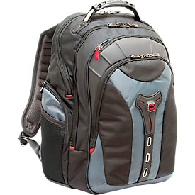 Wenger Pegasus Comfortable laptoprugzak, 23 l, voor laptops tot 17,3", laptopvak, l 230 x b 340 x h 470 mm, polyester, nylon, grijs/zwart