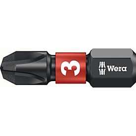 WERA Bit 851/1 IMP DC PH3, L 25 mm 1/4 Zoll C6,3, diamantbeschichtet, Impaktor, 10 Stück