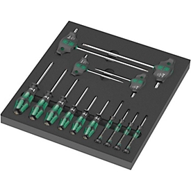 WERA gereedschapmodule 9712, sterprofiel HF schroevendraaierset, 14-delig, schuimrubberen inzet, B 360 x H 60 x D 405 mm