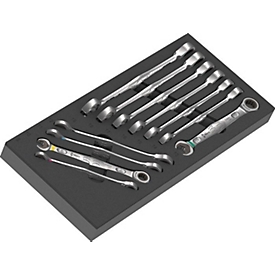 WERA gereedschapmodule 9730, 11-delig, met schuimrubberen inleg, water- en olieafstotend, B 185 x H 55 x D 405 mm