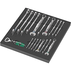 WERA gereedschapmodule 9731, 19-delig, schuiminzet, water- &amp; olieafstotend, BxHxD 344x58x392 mm