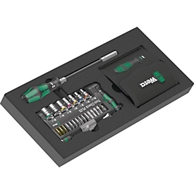 WERA gereedschapmodule 9750, 57-delig, schuiminzet, water- &amp; olieafstotend, BxHxD 172x35x392 mm, Kraftform Compact &amp; Tool-Check PLUS