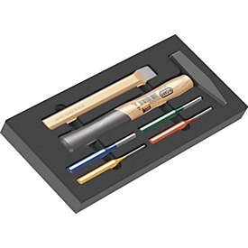 WERA gereedschapmodule 9782, 6-delig, schuiminzet, water- &amp; olieafstotend, B 185 x H 55 x D 405 mm