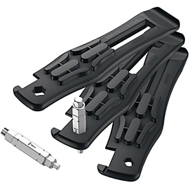 WERA Jeu d'outils Bicycle Set 15, ultra-compact, 5 pièces, y compris démonte-pneus, extracteur de valve, embouts à six pans creux et profil étoile