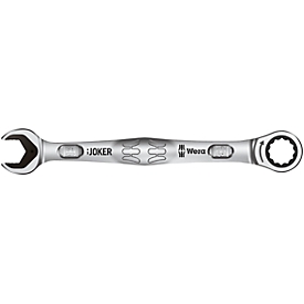 Wera Maulringratschenschlüssel 6000 Joker, SW 10 mm, Länge 159 mm, Chrom-Molybdän-Stahl, Zwölfkant