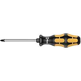 WERA screwdriver 918 SPZ, size PZD 1, blade l. 80 mm, 2C handle, hexagonal, impact cap