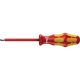 WERA VDE screwdriver 165 i, PZD 0, L 161 mm, insulated up to 1000 V, alloyed tool steel