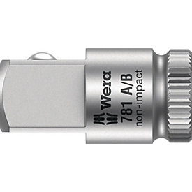 WERA Vergrößerungsstück 781 A, Antrieb 1/4" Abtrieb 3/8", L 25,2 mm, CV-Stahl matt verchromt