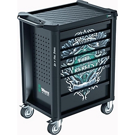 WERA werkplaatswagen 9700 Gereedschap Rebel, 78-delig, B 785 x D 709 x H 1020 mm, draagvermogen 1000 kg, 7 laden
