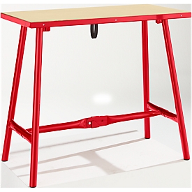 Werkbank, inklapbaar, multiplexblad B 1000 x D 500 x H 850 mm, belastbaar tot 100 kg, gebruiksklaar gemonteerd