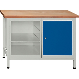 Werkbank met 1 deur en 2 legborden,