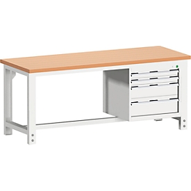 Werkbank W-2077/11-2.8, lichtgrijs