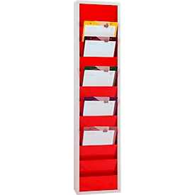 Werklplaatsplanner Eichner 9019-00201, 1 kolom, voor 10 opdrachtmappen, rood
