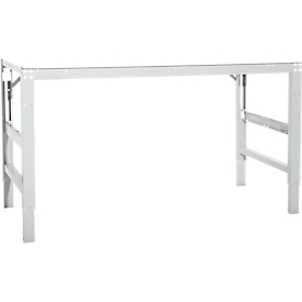 Werktafel Ergo, elektro-hydrauliek, blad melamine, 1000 x 800 mm, lichtgrijs